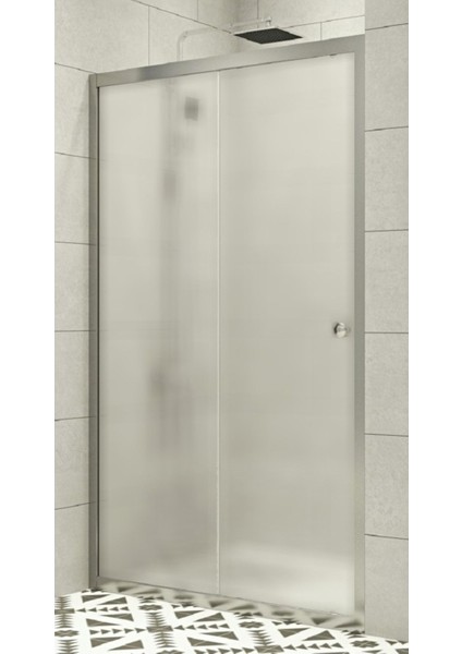 Sabit Panel Duşakabin Alüminyum Çerçeveli Buzlu Temperli Cam Parlak Dikdörtgen 184x180 cm modelleri