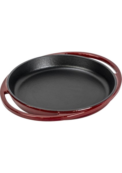 Döküm Yuvarlak Sahan Döküm Demir Yekpare Çift Kulplu Çap(Ø) 20 cm -Bordo fiyatları