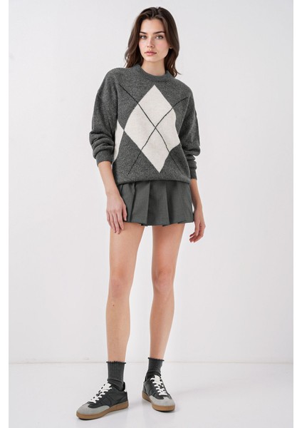 Kadın BDART Oversize Triko Kazak Kömür Grisi fiyatları