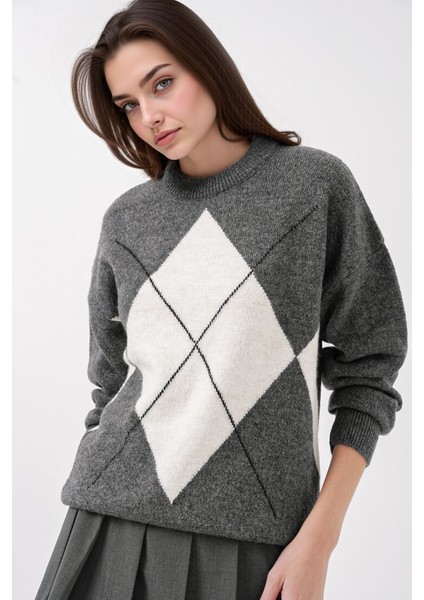 Kadın BDART Oversize Triko Kazak Kömür Grisi fırsatları