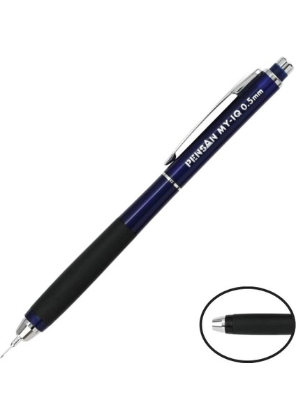 My IQ 0.5 mm Versatil Mekanik Kurşun Kalem Çelik Uç Kauçuk Kaplama Kırmızı Renk Okul Ofis Kullanımına Uygun fırsatları