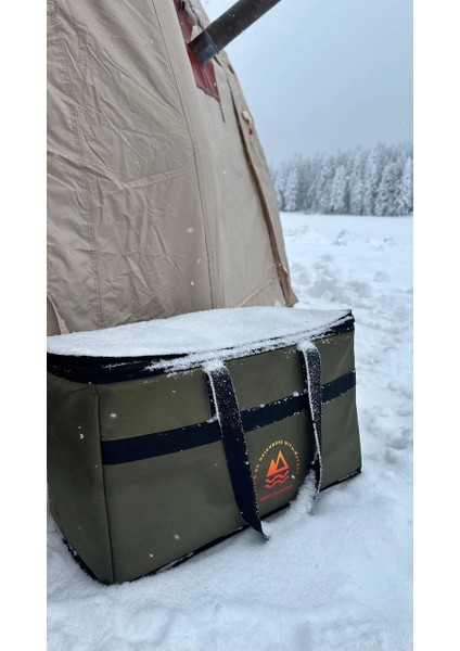 Glamping 40 Lt Soğutucu Çanta Termos Piknik & Kamp Çantası – Isı Yalıtımlı, Sıcak-Soğuk Tutma Özellikli