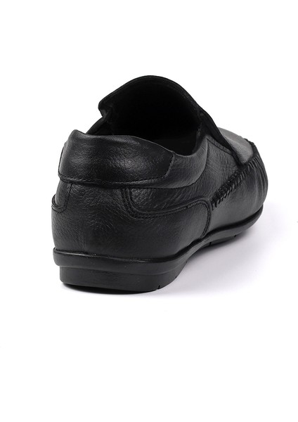 Erkek Siyah Hakiki Deri Ayakkabı, Ortopedik Taban Loafer Ayakkabı Mevsimlik Günlük Casual Ayakkabı indirimleri
