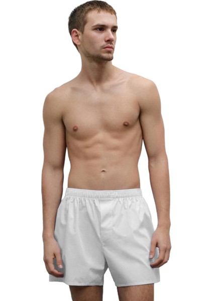 Erkek Pamuklu Poplin Boxer, Ikili Paket, Beyaz-Mavi, 2xlarge modelleri