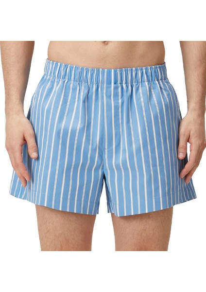 Erkek Pamuklu Poplin Boxer, Ikili Paket, Beyaz-Mavi, 2xlarge fırsatları