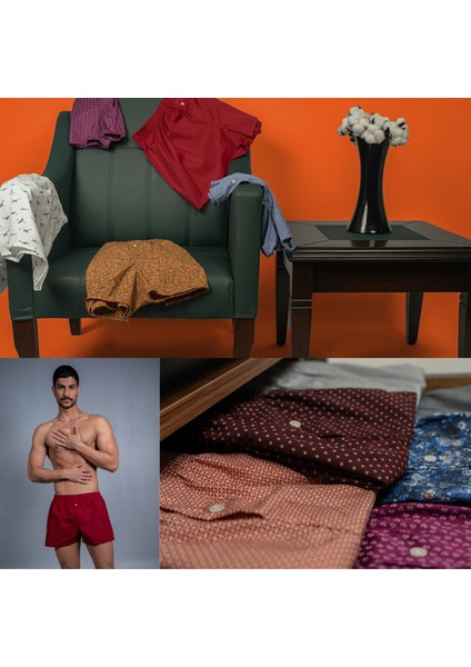 Erkek Pamuklu Poplin Boxer, Ikili Paket, Beyaz-Mavi, 2xlarge