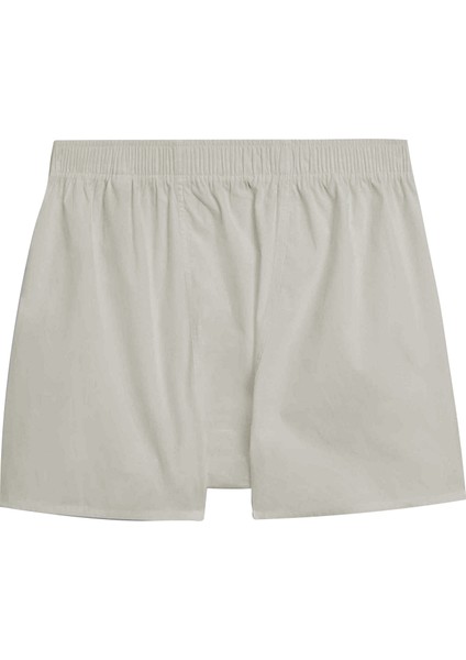 Erkek Pamuklu Poplin Boxer, Tekli Paket, Kırık Beyaz, Large indirimleri