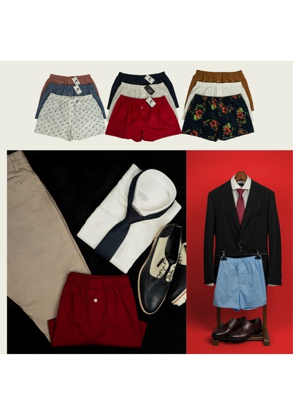 Erkek Pamuklu Poplin Boxer, Tekli Paket, Kırık Beyaz, Large