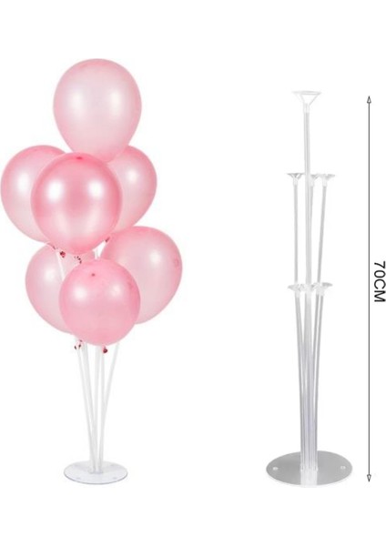9 Yaş Balon Standlı ve Pompalı Retro Gold Pembe Beyaz Balon Seti Rose Gold Rakamlı Süsleme modelleri