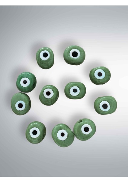 10 Adet Delikli Cam Nazar Boncuğu Danagöz (Kod:2). El Yapımı. Ebat 1,5 cm ~ 2,5 cm Arası.