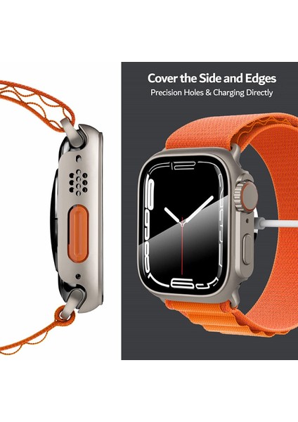 Apple Watch Series 11 42MM 46MM/SE 3 40MM 44MM Akıllı Saati Ultra'ya Dönüştüren Kasa ve Ekran Koruyucu Ultra Çevirici Adaptör Apple Watch Saatinize Ultra Görünümü Verir