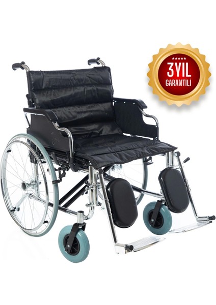 Römer Geniş Beden Manuel Tekerlekli Sandalye | 55 Genişliğinde, Katlanabilir, Çelik Gövdeli R251