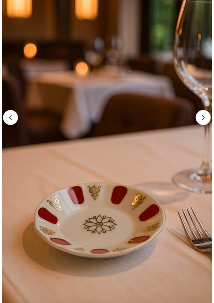 6 Adet Balat Porselen Çay Tabağı - Porselen Çay Tabağı