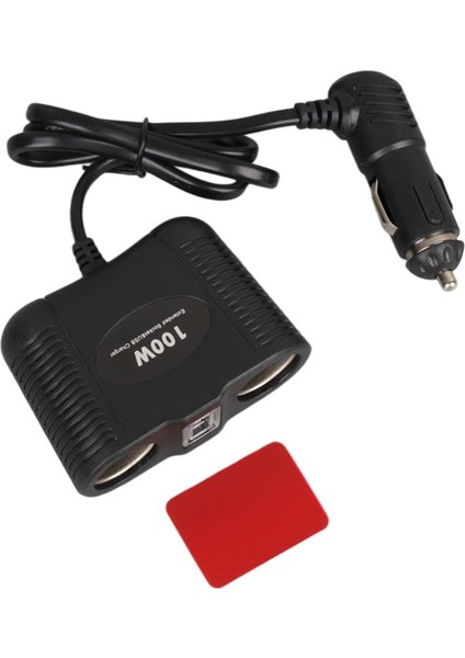 1645 12-24V Tek USB Girişli 100W 70CM Kablolu 2'li Araç Çakmak Çoklayıcı indirimleri