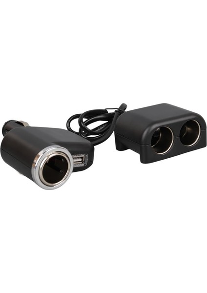 1526 12-24V Tek USB Girişli 120W 80 cm Kablolu 3'lü Araç Çakmak Çoklayıcı fiyatları