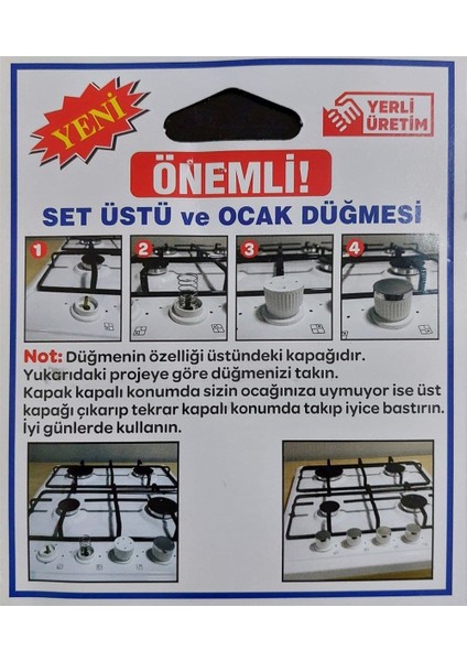 Kumtel Uyumlu Düğme 4 Lü Takımı Ankastre Set Üstü Ocak Düğmesi - Siyah (Yaylı) Görselle Eşleştirin fırsatları