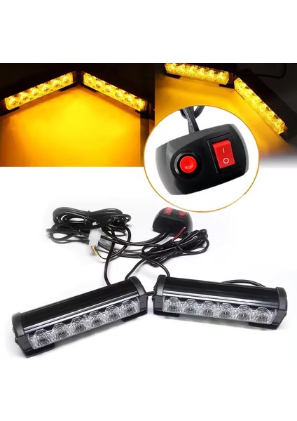 Turuncu Çakar LED 9 Farklı Modlu 12VOLT 36WATT Gücünde Kaliteli Model 2 Adet