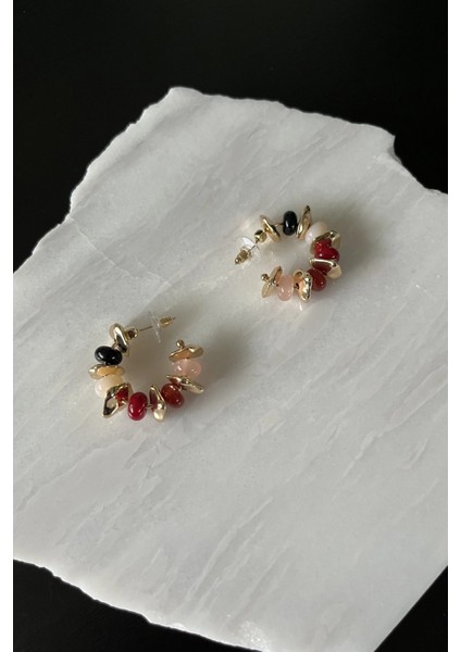 Taşlı Halka Küpe modelleri