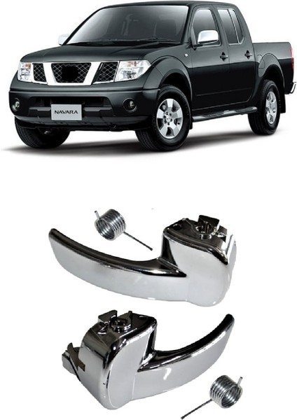 Nissan Navara D40 2005-2010 Uyumlu Ön ve Arka Uyumlu , Sağ Kapı Iç Açma Kolu Krom 1 Adet