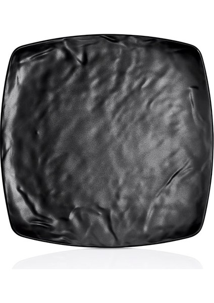 M7127.BL - Carre Matt 6'lı Siyah Kare Servis Tabak Seti 27X32,5 Cm, Thermoset Melamin