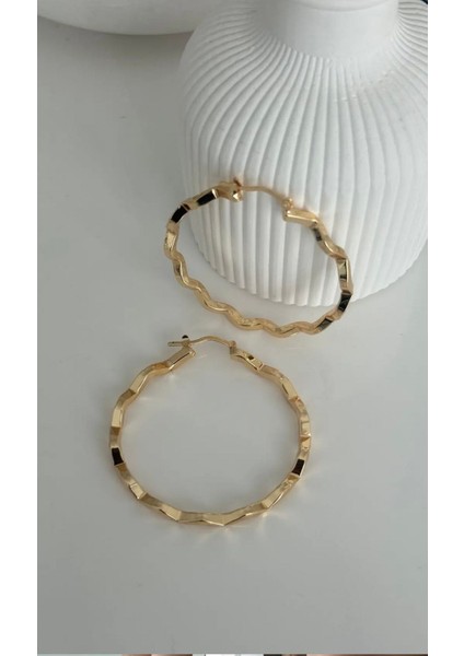 Çelik Zikzak Halka Küpe fiyatları