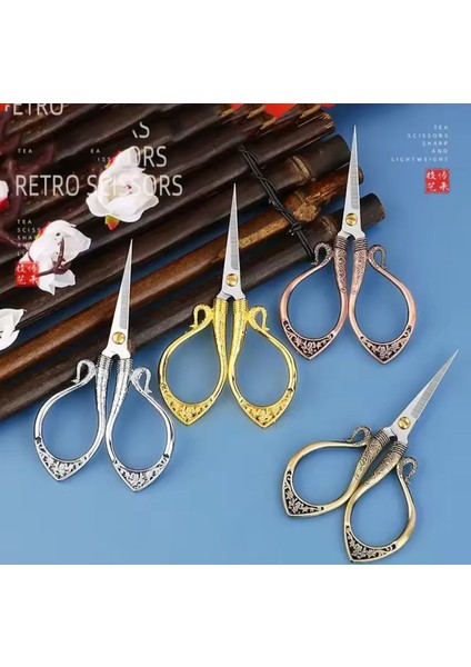 Kuğu Söz Nişan Makası, Kurdele Açılış Özel Gün Merasim Dikiş Nakış Makası Gold fırsatları