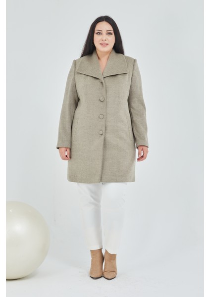 Kadın Büyük Beden Mendil Yaka Kaban fiyatları