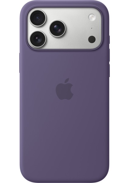 Magsafe Özellikli iPhone 17 Pro Max Silikon Kılıf - Mor Sis