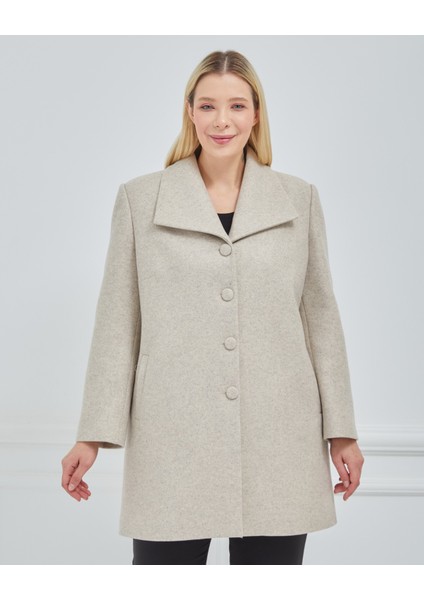 Kadın Büyük Beden Mendil Yaka Kaban fiyatları