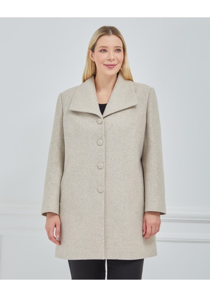 Kadın Büyük Beden Mendil Yaka Kaban fırsatları