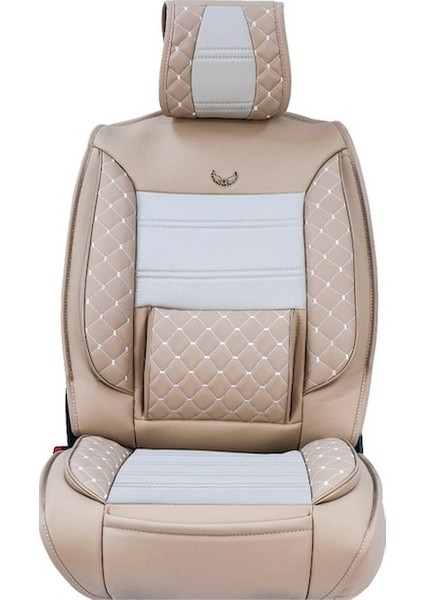 Seat Leon Style Uyumlu Oto Koltuk Kılıfı Deri, Kumaş Jupiter Bej modelleri