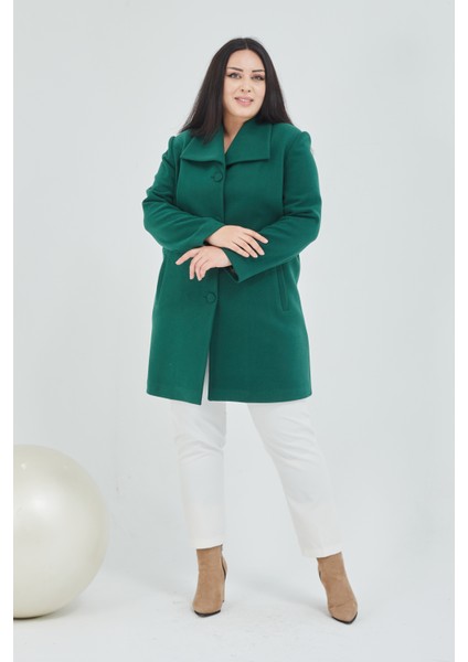 Kadın Büyük Beden Mendil Yaka Kaban fırsatları