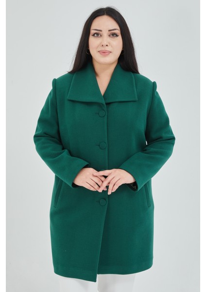 Kadın Büyük Beden Mendil Yaka Kaban indirimleri