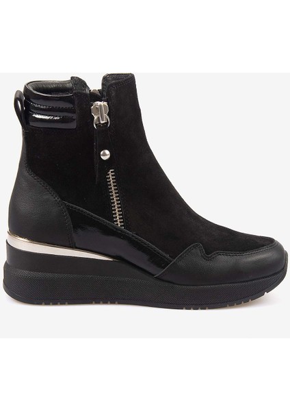 Hakiki Deri Kadın Fermuarlı Bot 1039