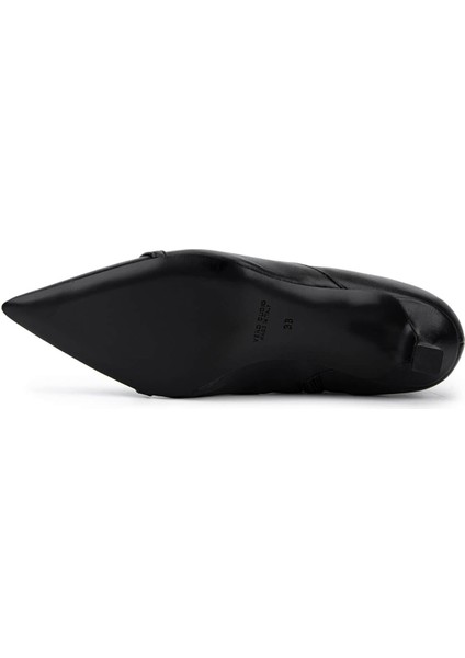 Kadın Hakiki Deri Siyah Topuklu Bot 1040 91D2548 Bn Bot SK25-26 Black modelleri