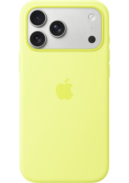 iPhone 17 Pro Max Silikon Kılıf (Magsafe Özellikli) - Neon Sarı