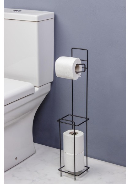 Metal Kağıt Havluluk ve WC Kağıtlık Organizer 64x13x12 cm Siyah indirimleri