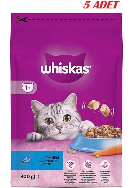 Ton Balıklı ve Sebzeli Yetişkin Kedi Maması 300GR*5 Adet