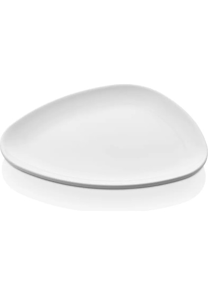 6125.PW - Bermuda 6'lı Beyaz Servis Tabak Seti 25X20 Cm, Thermoset Melamin