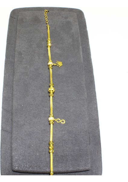 14 Ayar Altın Sonsuzluk Taç Dorikalı Bileklik Künye modelleri