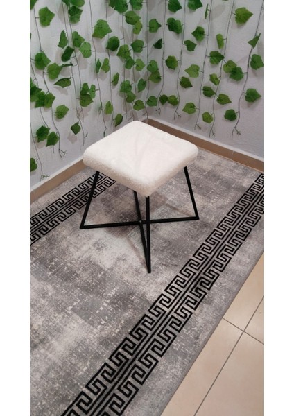 Metal Puf Teddy Kumaş Dekoratif Çok Amaçlı Peluş Puf Tabure Bench Koltuk Sandalye fırsatları