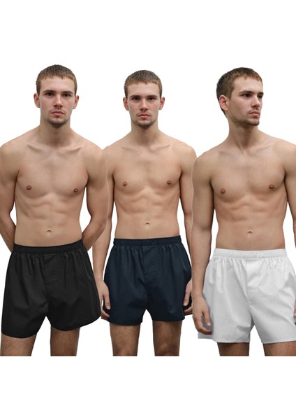 Boxer Erkek, 5'li "Essentian Classics Koleksiyonu" % 100 Pamuklu Poplin Kumaş, Koyu Renkler, 5 Adet fiyatları