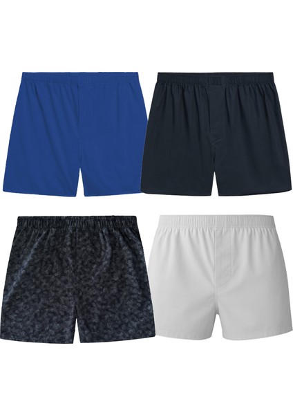 Boxer Erkek, 5'li "Essentian Classics Koleksiyonu" % 100 Pamuklu Poplin Kumaş, Koyu Renkler, 5 Adet fırsatları