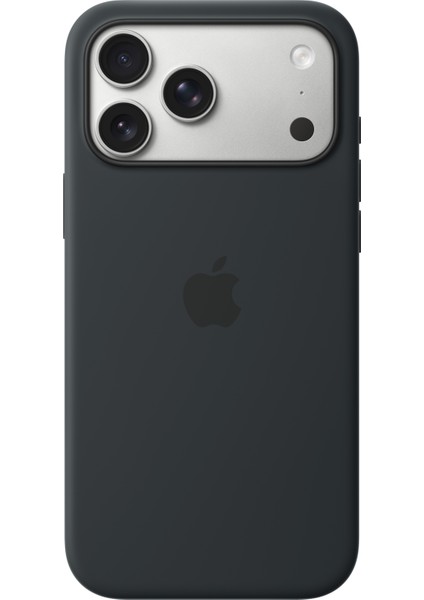 Magsafe Özellikli iPhone 17 Pro Max Silikon Kılıf - Siyah