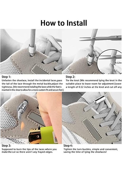 Metal Vidalı Kilitli Akıllı Elastik Outdoor Ayakkabı Bağcığı Yassı 100CM 1 Çift modelleri