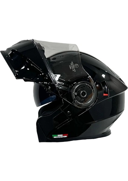 Kask Sway 926 Parlak Siyah Çene Açılır