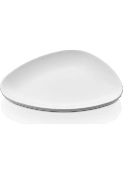 6120.PW - Bermuda 4'lü Beyaz Tatlı ve Pasta Tabak Seti 20X15,5 Cm, Thermoset Melamin