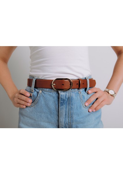 Kadın El Yapımı Casual Tarz 100% Hakiki Deri Kemeri Camel (Taba) Renk fiyatları