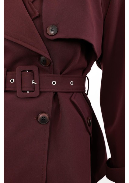 Mürdüm Rüzgarlıklı Midi Trençkot 9587 modelleri