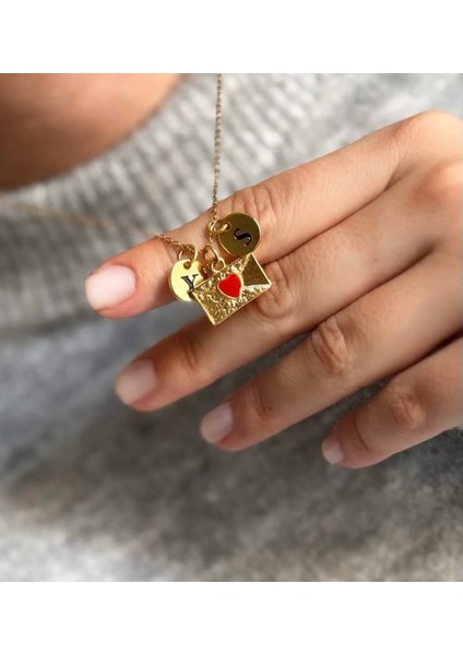 Zarf Kalp Çelik Kolye